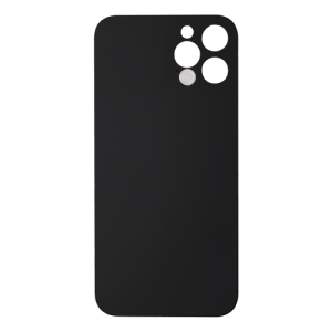 Back Glass Compatible for iPhone 12 Pro (Large Camera Hole) (Aftermarket) - Black